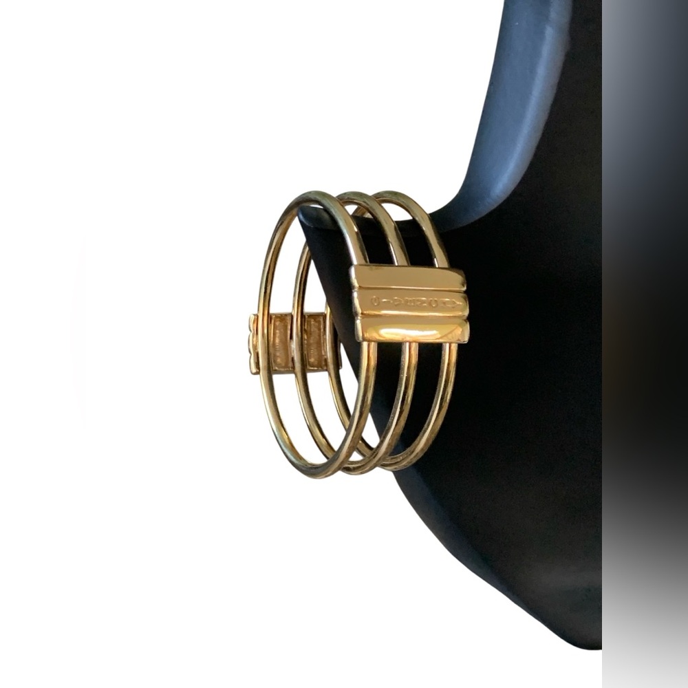 Givenchy Vintage Gold-Plated Three-Row Bangle Bracelet - Picture 6 of 9